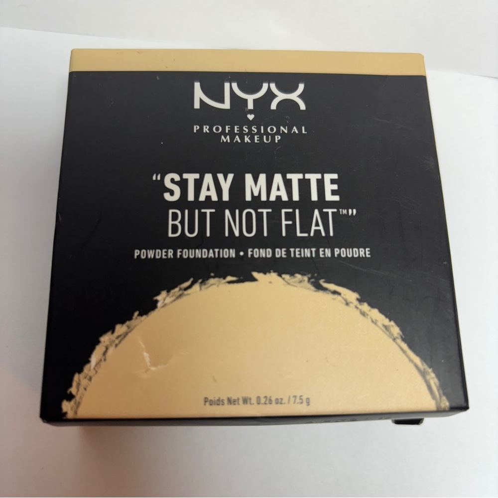 NEW NYX Professional Makeup Stay Matte But Not Flat Powder Foundation Nude